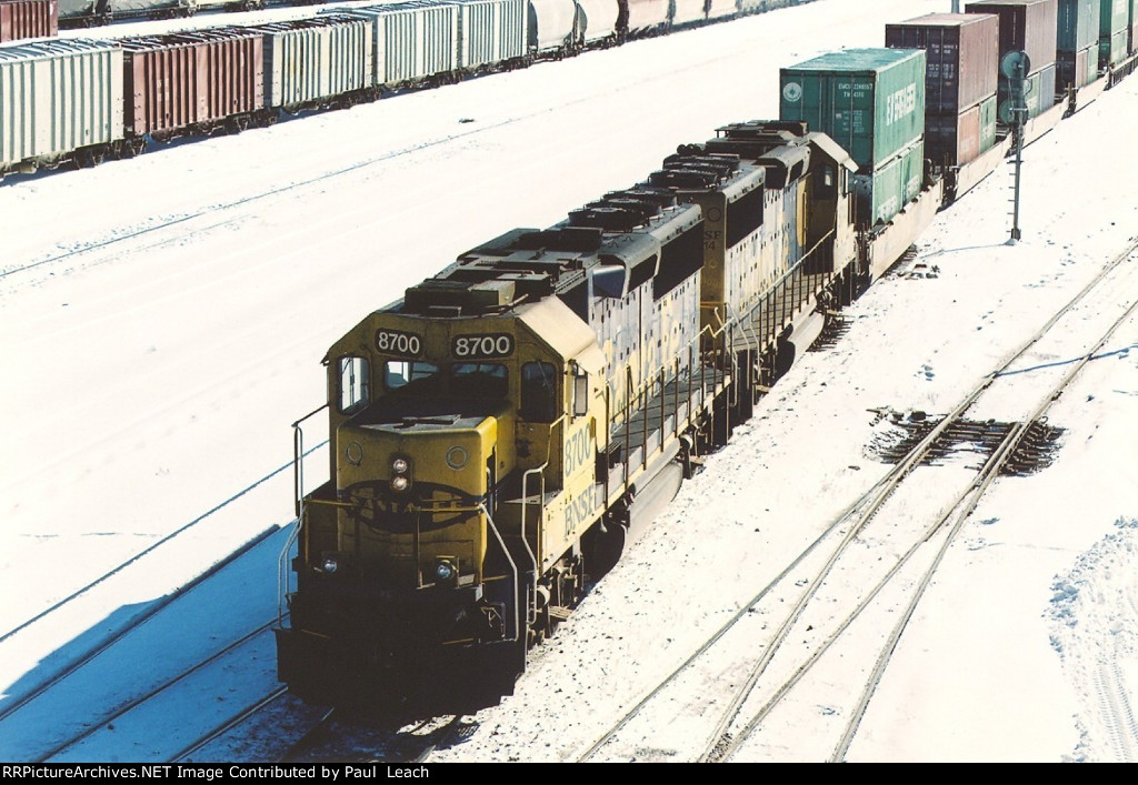 Stack train rolls west
